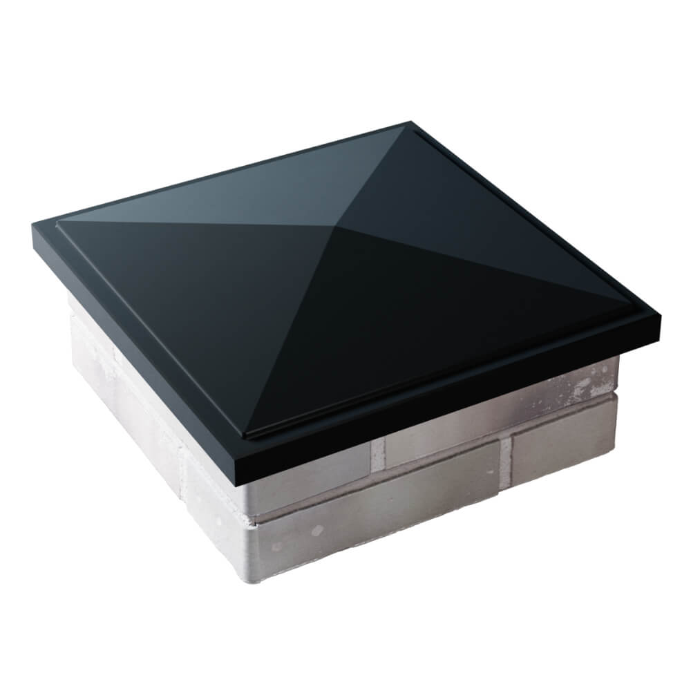 Колпак Zking БонаМоно Черный на столб 1.5х1.5 кирпича (385х385, 400х400мм) в Томске фото