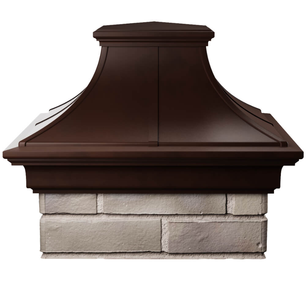 Колпак Zking Монблан Премиум Коричневый на столб 1.5х1.5 кирпича (385х385мм) Томск фото