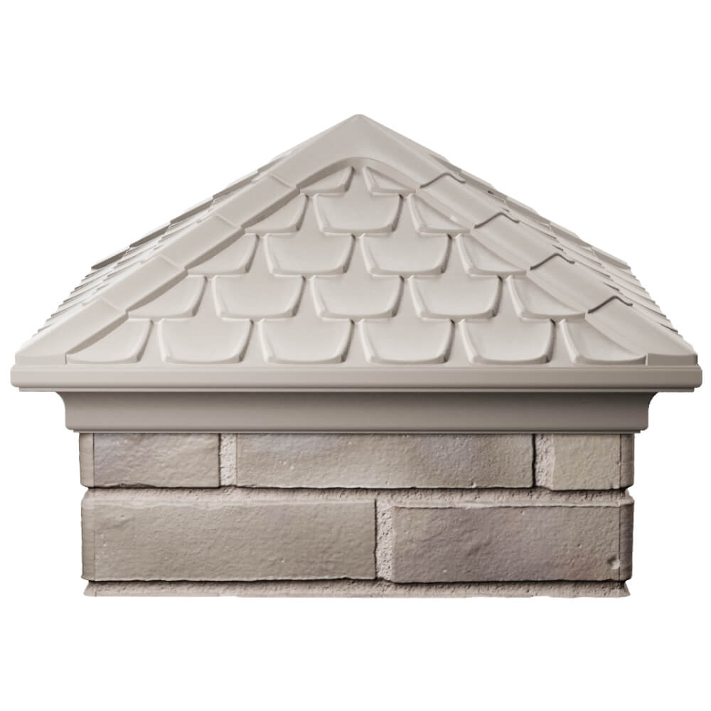 Колпак Zking Эльбрус Бежевый на столб 1.5х1.5 кирпича (385х385мм) Томск фото