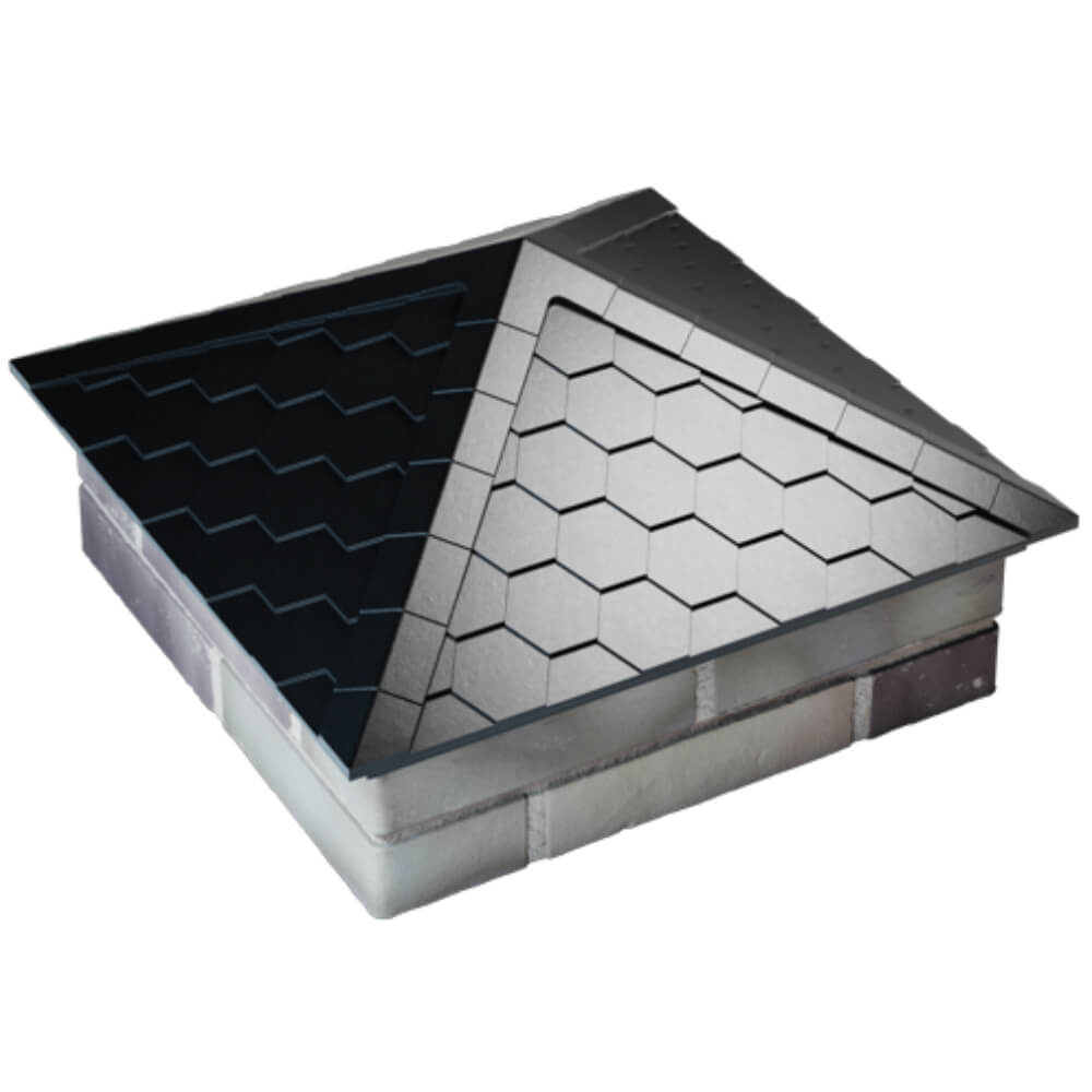 Колпак Zking Эверест Черный на столб 2х2 кирпича (535х535мм) Томск фото