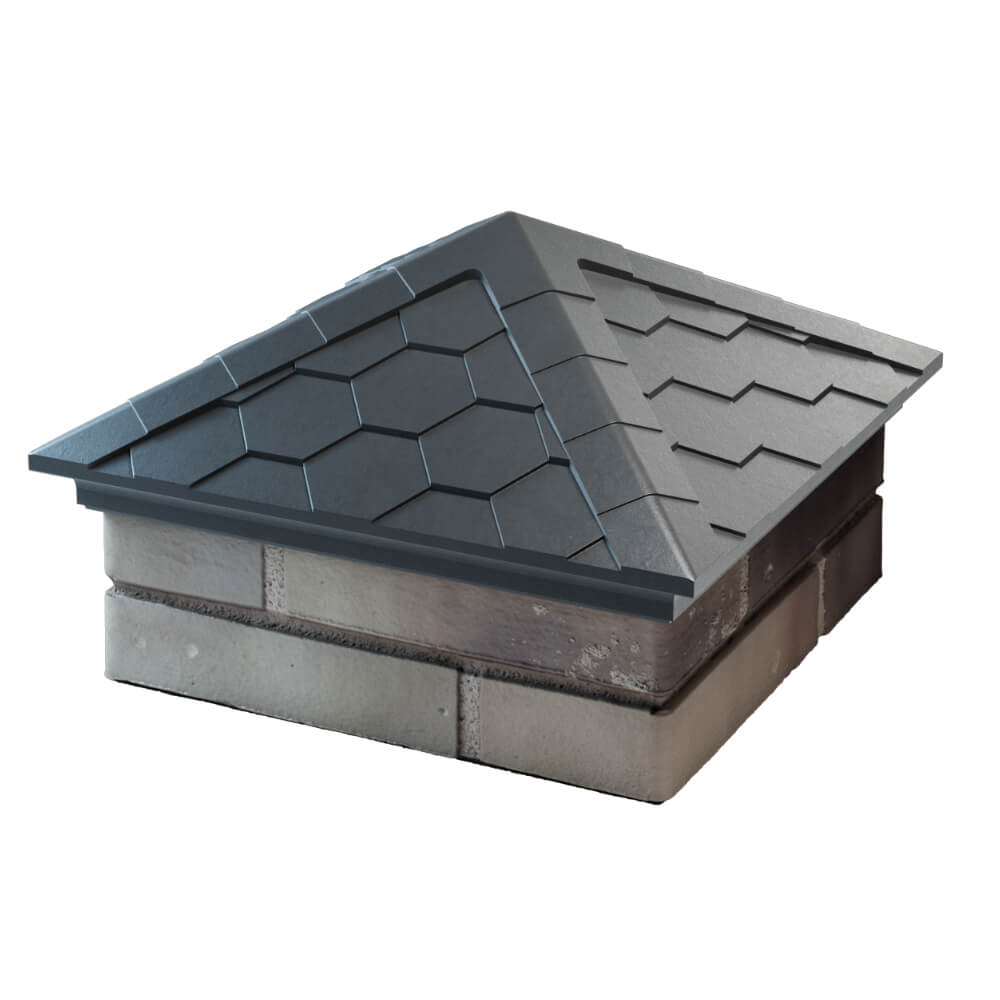 Колпак Zking Эверест Серый на столб 1.5х1.5 кирпича (390х390мм) в Томске фото