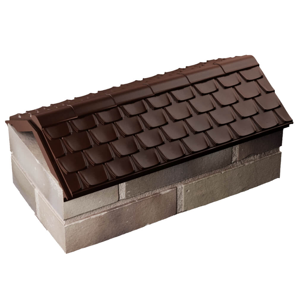 Парапет Zking Эльбрус Коричневый с посадкой на 1 кирпич (255мм) в Томске фото