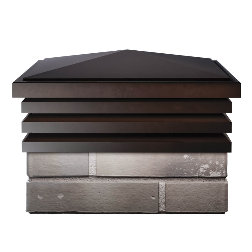 Колпак Zking Бона ХайТек Коричневый на столб 1.5х1.5 кирпича (385х385мм) Томск фото