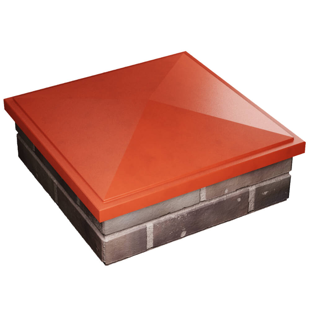 Колпак Zking БонаМоно Красный на столб 2х2 кирпича (515х515, 530х530мм) в Томске фото