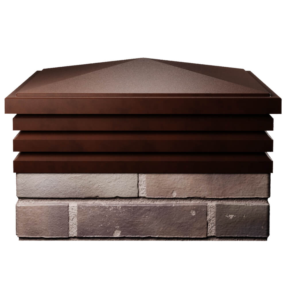 Колпак Zking Бона ХайТек Коричневый на столб 2х2 кирпича (513х513мм) Томск фото