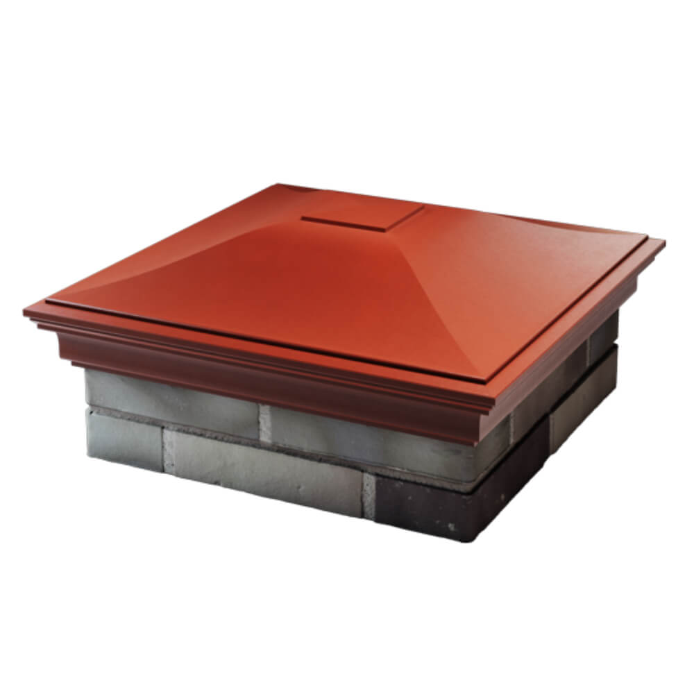 Колпак Zking Монблан Красный на столб 2х2 кирпича (515х515мм) в Томске фото