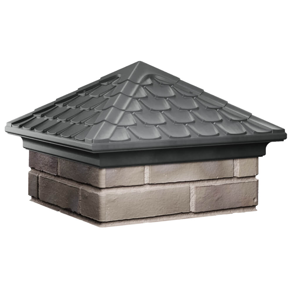 Колпак Zking Эльбрус Серый на столб 1.5х1.5 кирпича (385х385мм) в Томске фото