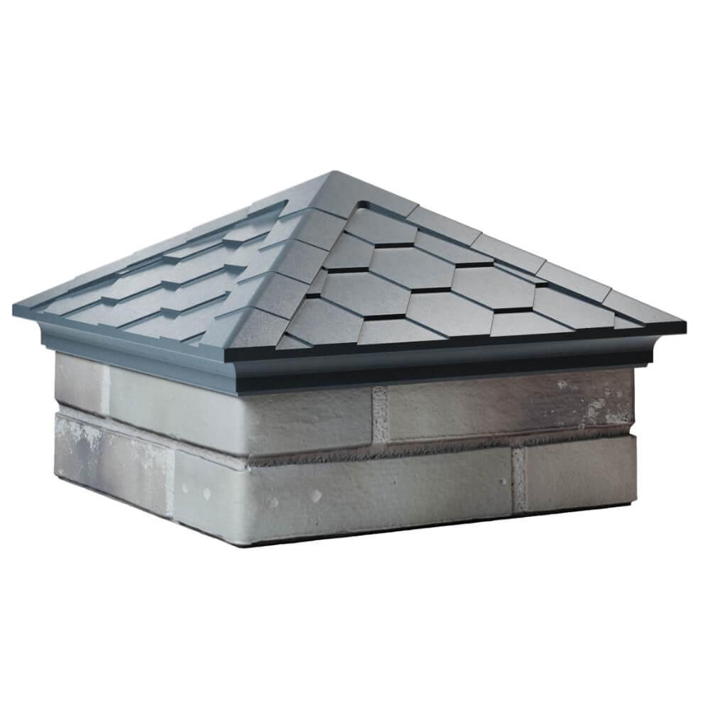 Колпак Zking Эверест Серый на столб 1.5х1.5 кирпича (390х390мм) в Томске фото