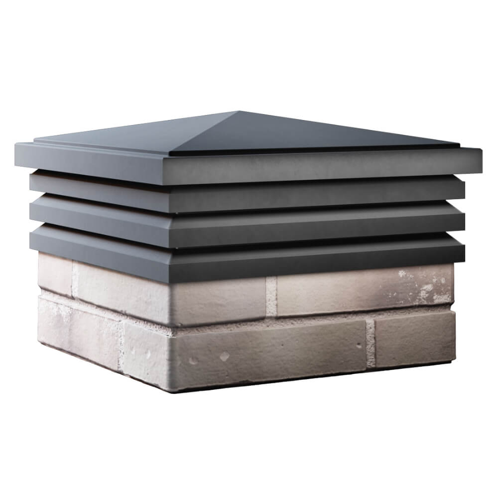 Колпак Zking Бона ХайТек Серый на столб 1.5х1.5 кирпича (385х385мм) в Томске фото