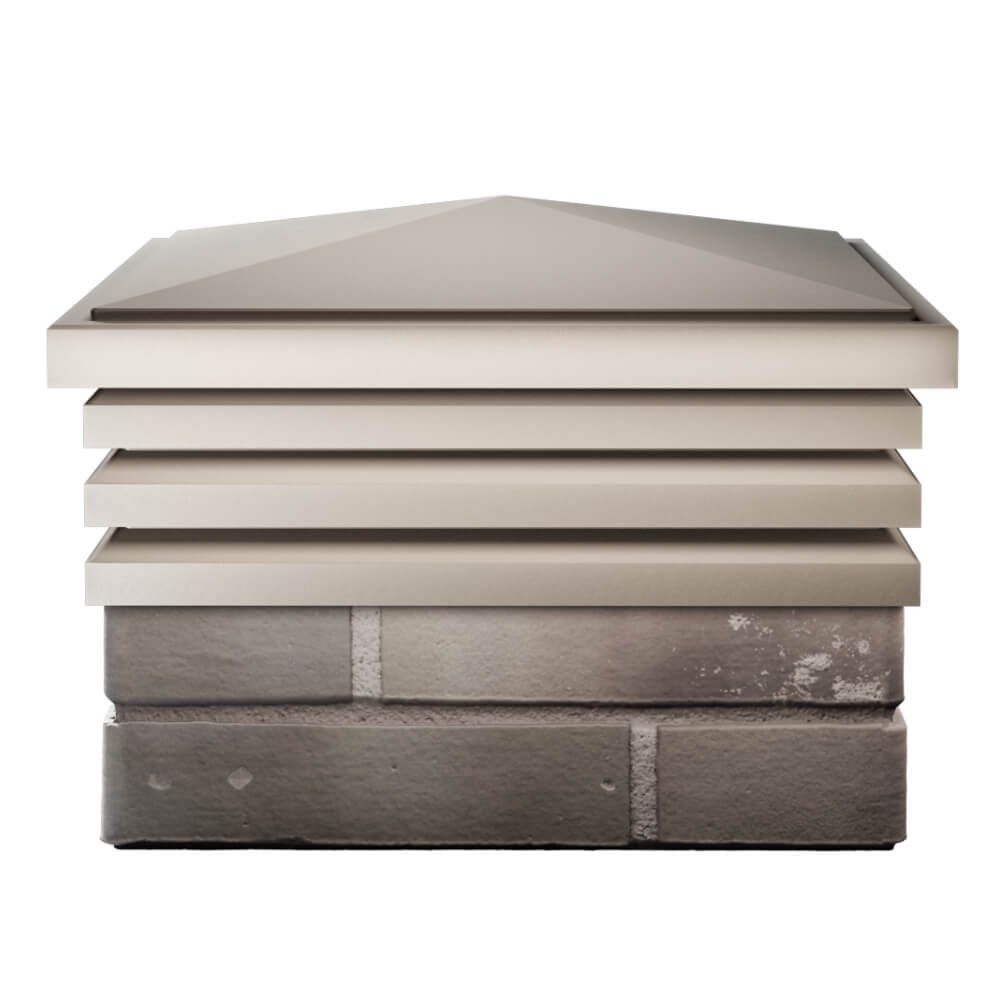 Колпак Zking Бона ХайТек Бежевый на столб 1.5х1.5 кирпича (385х385мм) Томск фото