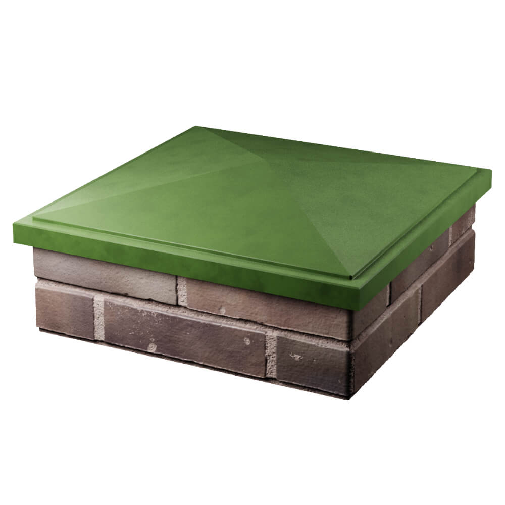 Колпак Zking БонаМоно Зеленый на столб 2х2 кирпича (515х515, 530х530мм) в Томске фото