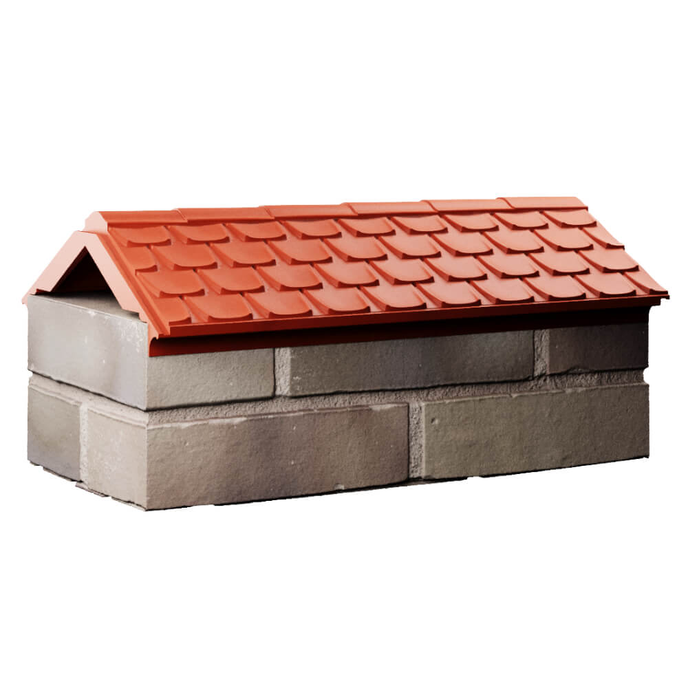 Парапет Zking Эльбрус Красный с посадкой на 1 кирпич (255мм) Томск фото