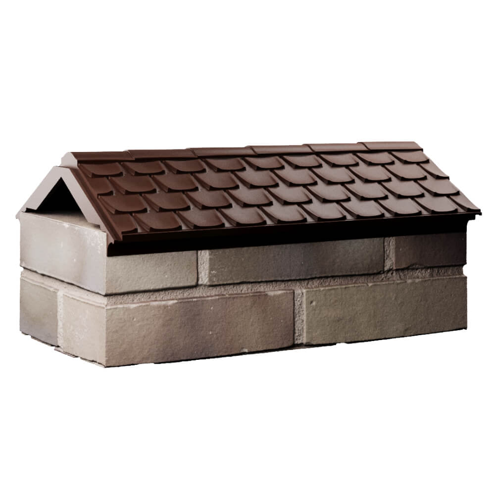 Парапет Zking Эльбрус Коричневый с посадкой на 1 кирпич (255мм) Томск фото