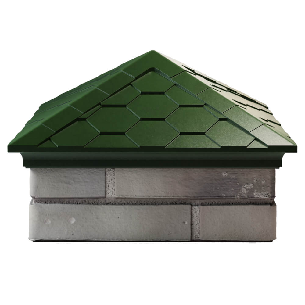 Колпак Zking Эверест Зеленый на столб 1.5х1.5 кирпича (390х390мм) Томск фото